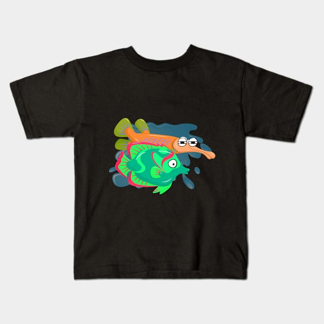 Aquarium fish love Kids T-Shirt by Explore The Tropics